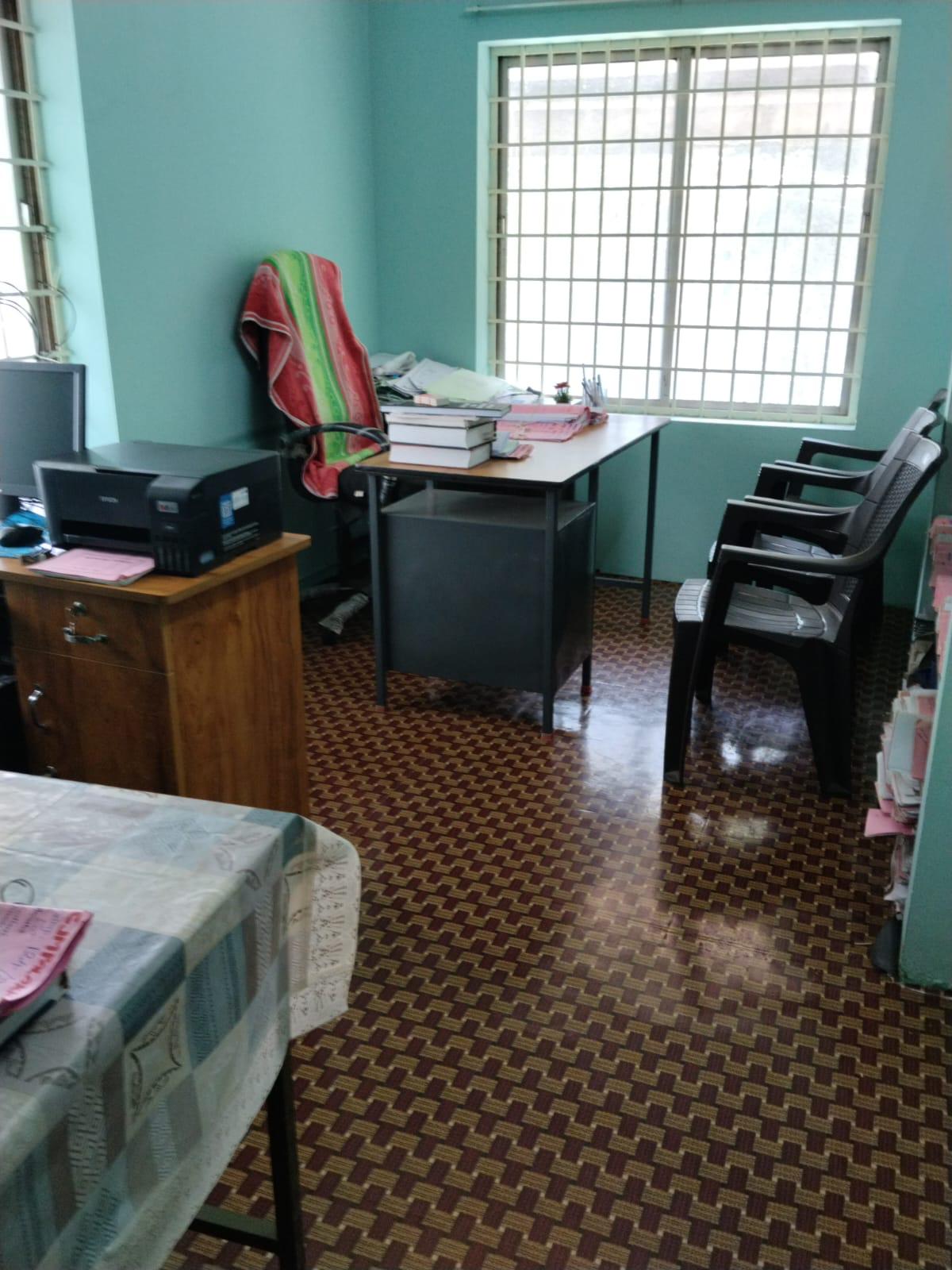 Office at Shanmugeswari Law Chambers, with the advocate’s desk and visitor seating